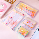 Lkblock Fashion 1PCS Mini Transparent Small Wallet Coin Purses Bag Clutch Handbag Female Key Purse Cosmetics Storage Pouch