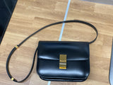 Lkblock Ins Retro High Quality  Box Bag Shiny Smooth Genuine Leather Shoulder Crossbody Bag Flap Handbag