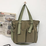 Lkblock Waterproof Bag Large Capacity Canvas Bag Female Cross Messenger Korean Student Harajuku Japanese Department One Shoulder Big Bag