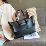 Lkblock Fashion Luxury Handbags Woman Large Capacity Tote Bag Simple High Quality PU Leather Female Designer Shoulder Bag