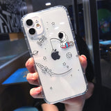 Lkblock Cute Cartoon Astronaut Star Space Phone Case For iPhone 11 13 Pro MAX XS XR X 12 7 8 Plus Clear Soft TPU Shockproof Back Cover