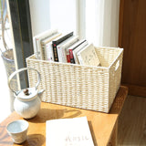 Lkblock Large Size Storage Baskets Woven Basket for Sundries Clothes Organizer Basket Storag Box Wardrobe Organizer Panier Rangement