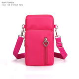 Lkblock Women's Mini Shoulder Bag Oxford Waterproof Handbag Wrist Pouch Wallet Sports Cell Mobile Phone Bag Crossbody Bags for Girls