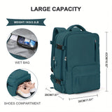 Lkblock - Carry On Backpack, Large Travel Backpack For Women Men Airline Approved Hiking Backpack Waterproof Business Laptop Daypack